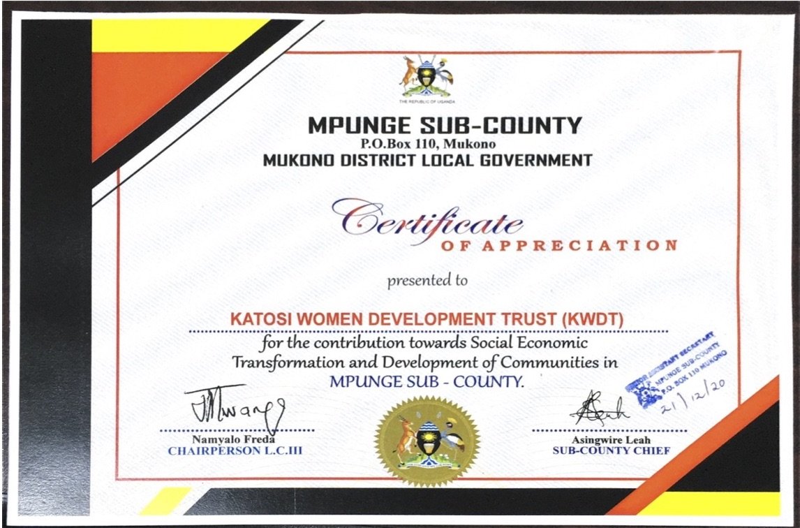 Contribution towards Social Economic Transformation and Development of Communities in Mpunge Sub County
