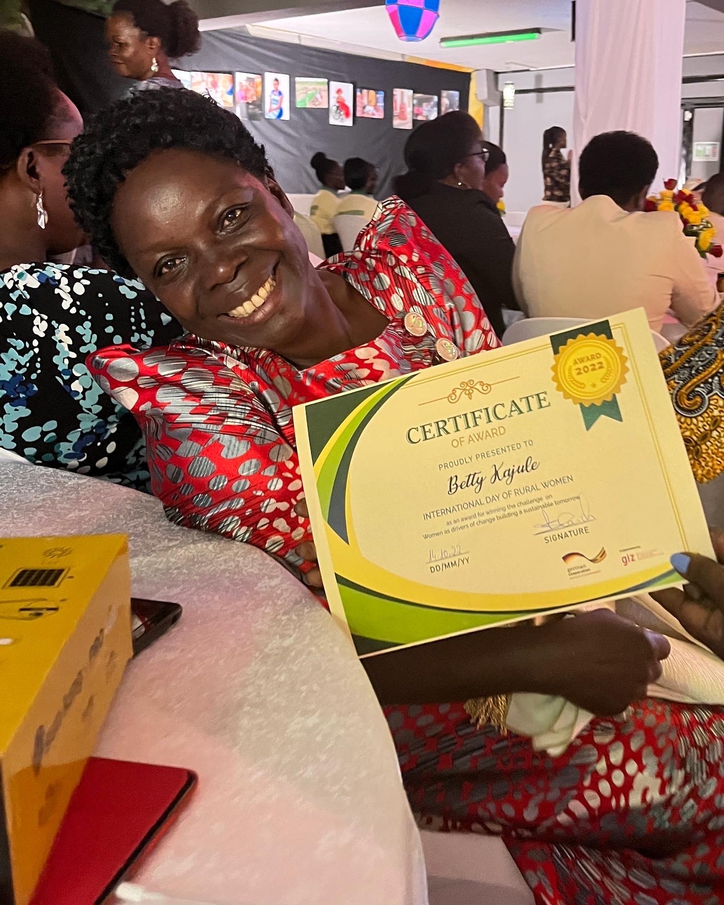 Betty Kajule receives award as Woman Driver of Change building a Sustainable Tomorrow